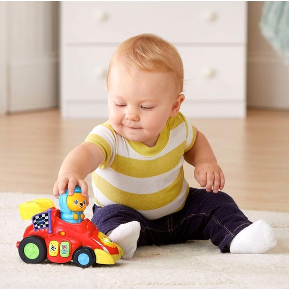 VTech Press and Pull Racer, Red - Picture 2 of 9